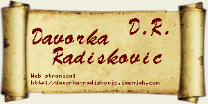 Davorka Radišković vizit kartica